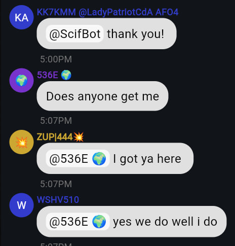 MeshCore user profile showing a custom emoji in the user name